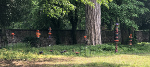 Installation des lanternes à la Biennale de Guebwiller, 2023