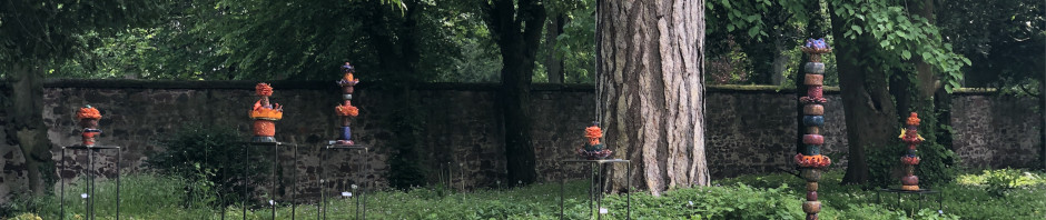 Installation des lanternes à la Biennale de Guebwiller, 2023